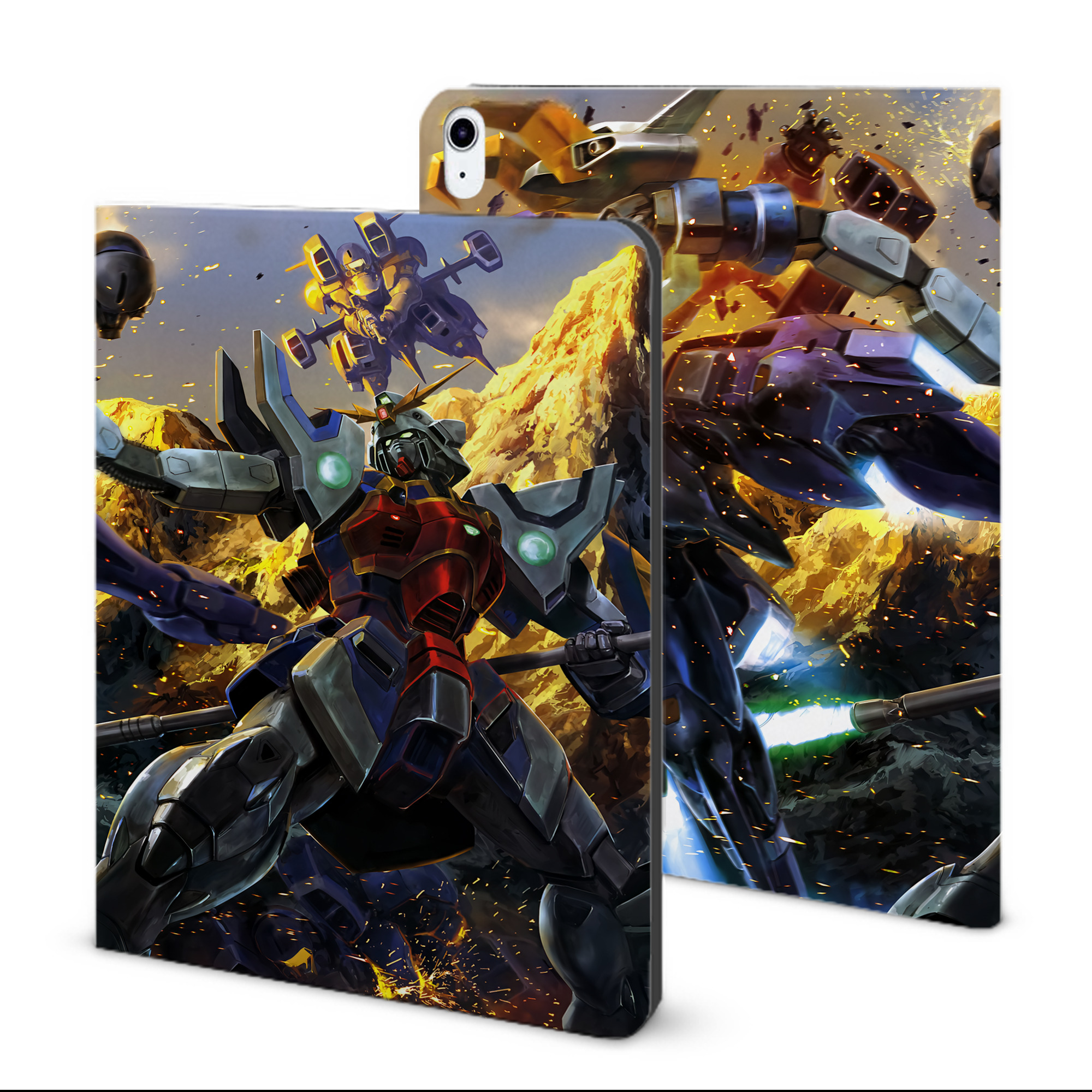 （画像用） 機動戦士ガンダム Mobile Suit Gundam IPad ケース ブック型 PUレザー TPU 耐衝撃 軽量 薄型 ペン収納なし 全面保護 IPad 各モデル対応